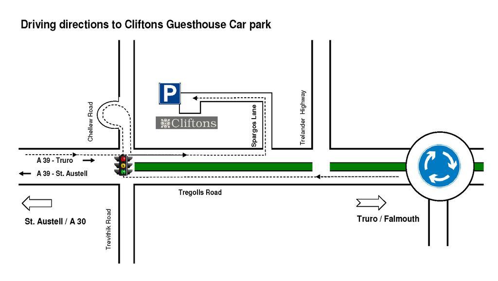 ترورو Cliftons Guest House المظهر الخارجي الصورة